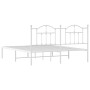 Metallbettgestell mit weißem Kopfteil 183x213 cm von vidaXL, Betten und Lattenroste - Ref: Foro24-353493, Preis: 108,68 €, Ra...