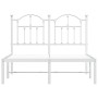 Estructura de cama de metal con cabecero blanca 120x200 cm de vidaXL, Camas y somieres - Ref: Foro24-353486, Precio: 102,17 €...