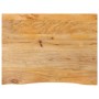 Tablero de mesa borde natural madera maciza mango 70x60x2,5 cm