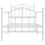 Metal bed frame with headboard and footboard white 90x190 cm by vidaXL, Beds and slatted bases - Ref: Foro24-353498, Price: 9...