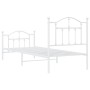Metallbettgestell mit Kopf- und Fußteil weiß 90x190 cm von vidaXL, Betten und Lattenroste - Ref: Foro24-353498, Preis: 92,32 ...