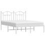 Metallbettgestell mit weißem Kopfteil 140x190 cm von vidaXL, Betten und Lattenroste - Ref: Foro24-353488, Preis: 117,70 €, Ra...