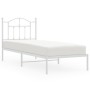 Estructura de cama de metal con cabecero blanco 90x200 cm de vidaXL, Camas y somieres - Ref: Foro24-353481, Precio: 75,98 €, ...