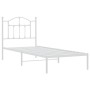 Bettgestell aus Metall mit weißem Kopfteil 90x200 cm von vidaXL, Betten und Lattenroste - Ref: Foro24-353481, Preis: 76,06 €,...