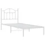 Metal bed frame with white headboard 90x200 cm by vidaXL, Beds and slatted bases - Ref: Foro24-353481, Price: 74,89 €, Discou...