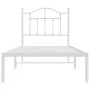 Metal bed frame with white headboard 90x200 cm by vidaXL, Beds and slatted bases - Ref: Foro24-353481, Price: 74,89 €, Discou...