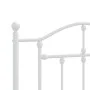 Metal bed frame with white headboard 90x200 cm by vidaXL, Beds and slatted bases - Ref: Foro24-353481, Price: 74,89 €, Discou...