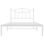 Metallbettgestell mit weißem Kopfteil 107x203 cm von vidaXL, Betten und Lattenroste - Ref: Foro24-353484, Preis: 82,22 €, Rab...