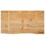 Tablero de mesa borde natural madera maciza mango 120x60x2,5 cm