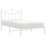 Bettgestell aus Metall mit weißem Kopfteil 100x190 cm von vidaXL, Betten und Lattenroste - Ref: Foro24-353482, Preis: 78,48 €...
