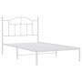 Estructura de cama de metal con cabecero blanco 100x190 cm de vidaXL, Camas y somieres - Ref: Foro24-353482, Precio: 79,69 €,...