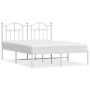 Metallbettgestell mit weißem Kopfteil 135x190 cm von vidaXL, Betten und Lattenroste - Ref: Foro24-353487, Preis: 120,41 €, Ra...