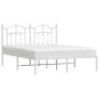 Metallbettgestell mit weißem Kopfteil 135x190 cm von vidaXL, Betten und Lattenroste - Ref: Foro24-353487, Preis: 120,41 €, Ra...