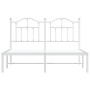Metallbettgestell mit weißem Kopfteil 135x190 cm von vidaXL, Betten und Lattenroste - Ref: Foro24-353487, Preis: 120,41 €, Ra...