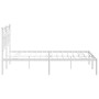 Metallbettgestell mit weißem Kopfteil 135x190 cm von vidaXL, Betten und Lattenroste - Ref: Foro24-353487, Preis: 120,41 €, Ra...