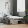 Estructura de cama de metal con cabecero blanco 100x200 cm de vidaXL, Camas y somieres - Ref: Foro24-353483, Precio: 77,43 €,...