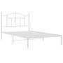 Bettgestell aus Metall mit weißem Kopfteil 100x200 cm von vidaXL, Betten und Lattenroste - Ref: Foro24-353483, Preis: 77,51 €...