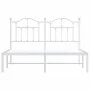 Estructura de cama con cabecero metal blanca 140x200 cm de vidaXL, Camas y somieres - Ref: Foro24-353489, Precio: 123,90 €, D...