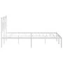 Estructura de cama con cabecero metal blanca 140x200 cm de vidaXL, Camas y somieres - Ref: Foro24-353489, Precio: 123,90 €, D...