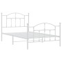 Estructura cama metal cabecero y estribo blanca 100x190 cm de vidaXL, Camas y somieres - Ref: Foro24-353500, Precio: 100,84 €...