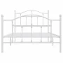 White metal bed frame with headboard and footboard 100x190 cm by vidaXL, Beds and slatted bases - Ref: Foro24-353500, Price: ...