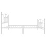 Estructura cama metal cabecero y estribo blanca 100x190 cm de vidaXL, Camas y somieres - Ref: Foro24-353500, Precio: 100,84 €...