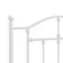 White metal bed frame with headboard and footboard 100x190 cm by vidaXL, Beds and slatted bases - Ref: Foro24-353500, Price: ...