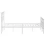 Estructura cama metal con cabecero y estribo blanco 120x200 cm de vidaXL, Camas y somieres - Ref: Foro24-353504, Precio: 130,...
