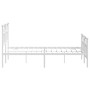 Metal bed frame with headboard and white footboard 120x200 cm by vidaXL, Beds and slatted bases - Ref: Foro24-353504, Price: ...