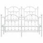 Metal bed frame with headboard and white footboard 120x190 cm by vidaXL, Beds and slatted bases - Ref: Foro24-353503, Price: ...