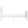 Metal bed frame with headboard and white footboard 120x190 cm by vidaXL, Beds and slatted bases - Ref: Foro24-353503, Price: ...