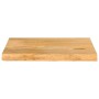 Tablero de mesa borde natural madera maciza mango 60x30x3,8 cm