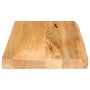 Tablero de mesa borde natural madera maciza mango 60x30x3,8 cm