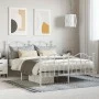 Estructura cama metal con cabecero y estribo blanco 140x200 cm de vidaXL, Camas y somieres - Ref: Foro24-353507, Precio: 135,...
