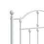 Metal bed frame with headboard and white footboard 140x200 cm by vidaXL, Beds and slatted bases - Ref: Foro24-353507, Price: ...