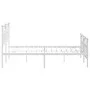 Metal bed frame with headboard and white footboard 140x190 cm by vidaXL, Beds and slatted bases - Ref: Foro24-353506, Price: ...