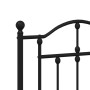 Kopfteil aus schwarzem Metall, 160 cm von vidaXL, Kopf- und Fußteile - Ref: Foro24-353474, Preis: 56,97 €, Rabatt: %