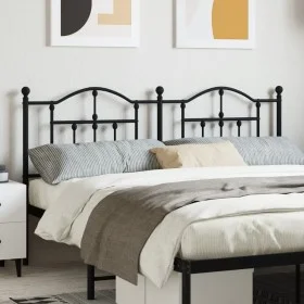 Kopfteil aus schwarzem Metall, 180 cm von vidaXL, Kopf- und Fußteile - Ref: Foro24-353475, Preis: 54,50 €, Rabatt: %