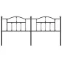 Black metal headboard 193 cm by vidaXL, Headboards and footboards - Ref: Foro24-353476, Price: 48,25 €, Discount: %