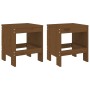 Gartenhocker 2 Stück honigbraunes Kiefernholz 40x36x45 cm von vidaXL, Gartenstühle - Ref: Foro24-825341, Preis: 75,82 €, Raba...