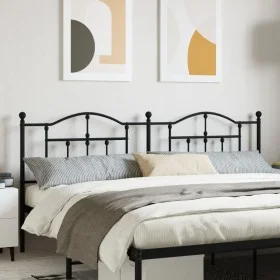 Kopfteil aus schwarzem Metall, 200 cm von vidaXL, Kopf- und Fußteile - Ref: Foro24-353477, Preis: 51,53 €, Rabatt: %