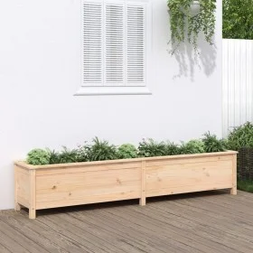 Arriate elevado de jardín madera maciza de pino 199,5x40x39 cm de vidaXL, Maceteros y jardineras - Ref: Foro24-825268, Precio...