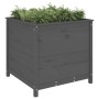 Solid gray pine wood planter 82.5x82.5x78 cm by vidaXL, Pots and planters - Ref: Foro24-825305, Price: 158,85 €, Discount: %