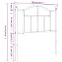 Cabecero de metal negro 80 cm de vidaXL, Cabeceros y pies de cama - Ref: Foro24-353466, Precio: 31,42 €, Descuento: %