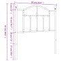 Kopfteil aus schwarzem Metall, 80 cm von vidaXL, Kopf- und Fußteile - Ref: Foro24-353466, Preis: 31,96 €, Rabatt: %