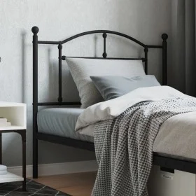 Black metal headboard 100 cm by vidaXL, Headboards and footboards - Ref: Foro24-353468, Price: 32,43 €, Discount: %