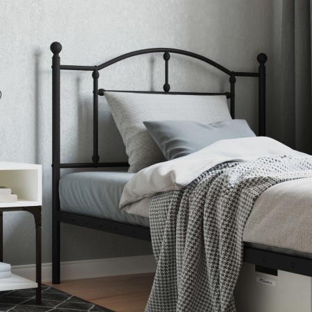 Kopfteil aus schwarzem Metall, 100 cm von vidaXL, Kopf- und Fußteile - Ref: Foro24-353468, Preis: 33,21 €, Rabatt: %