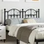 Black metal headboard 120 cm by vidaXL, Headboards and footboards - Ref: Foro24-353470, Price: 51,20 €, Discount: %