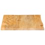 Tablero de mesa borde natural madera maciza mango 60x60x3,8 cm