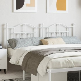 White metal headboard 180 cm by vidaXL, Headboards and footboards - Ref: Foro24-353524, Price: 50,48 €, Discount: %